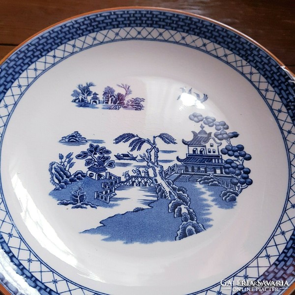 Antique English blue scene bowl