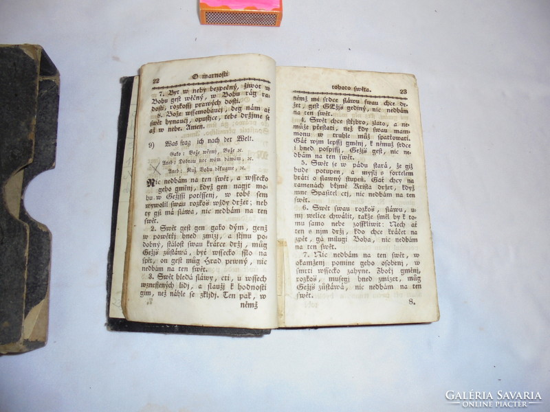Antik evangélikus, szlovák nyelvű imakönyv, énekes könyv "Funebrál"