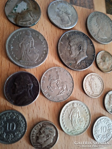 Old coins containing silver