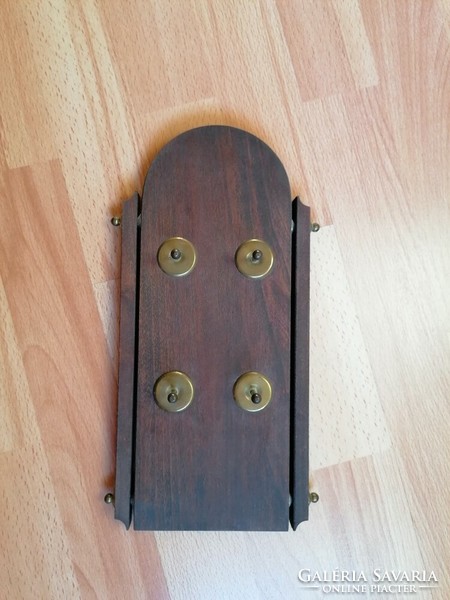 Wall wood - copper key holder plate