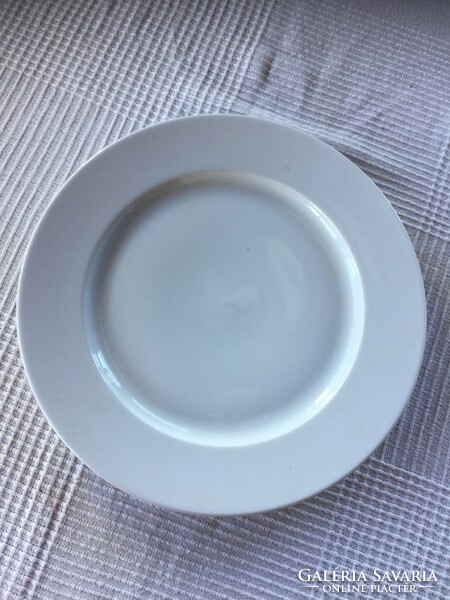 Vintage plain white porcelain large plate, table center, offering (12/a)