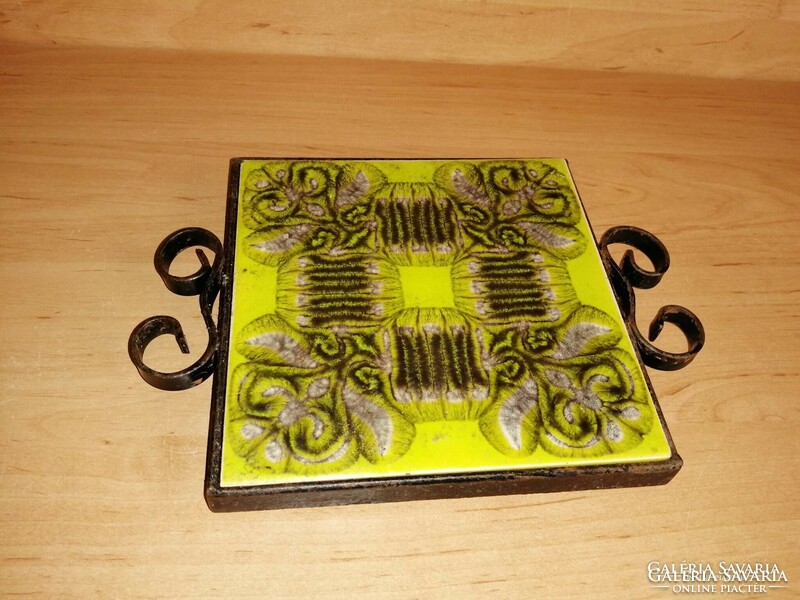Tile coaster in an iron frame (ia)