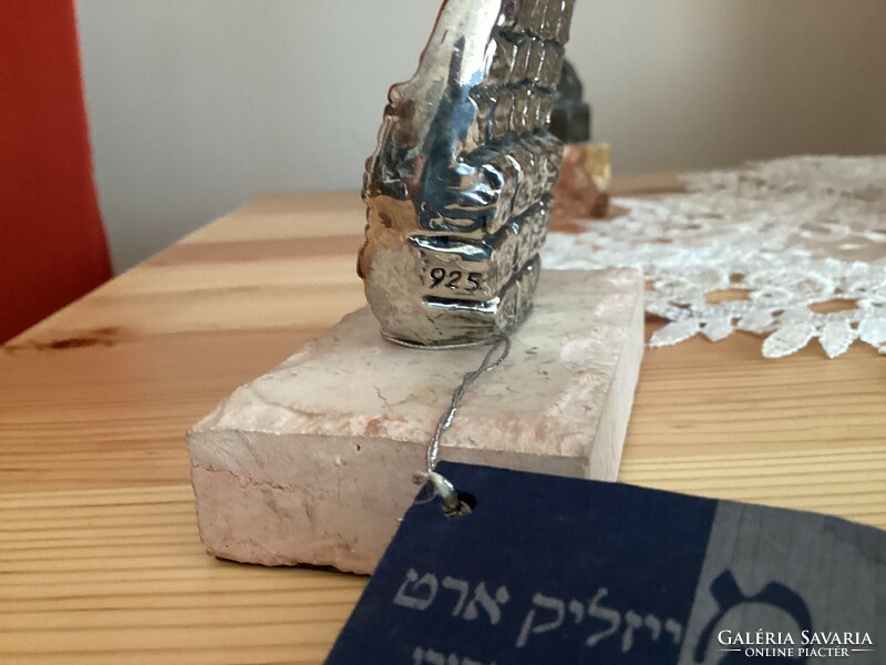 Jerusalem souvenir, thickly silvered and gilded.