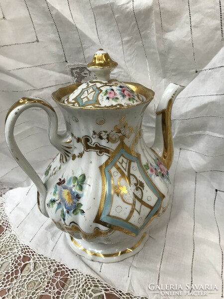 Gyűjtőknek!!Ritka szép !!1838-as antik osztrák Giesshübl porcelán készlet hiányos