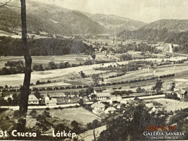 Old postcard postcard Transylvania summit - view, railway