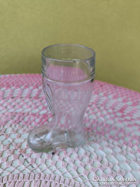 Boot-shaped drinking glass for sale!