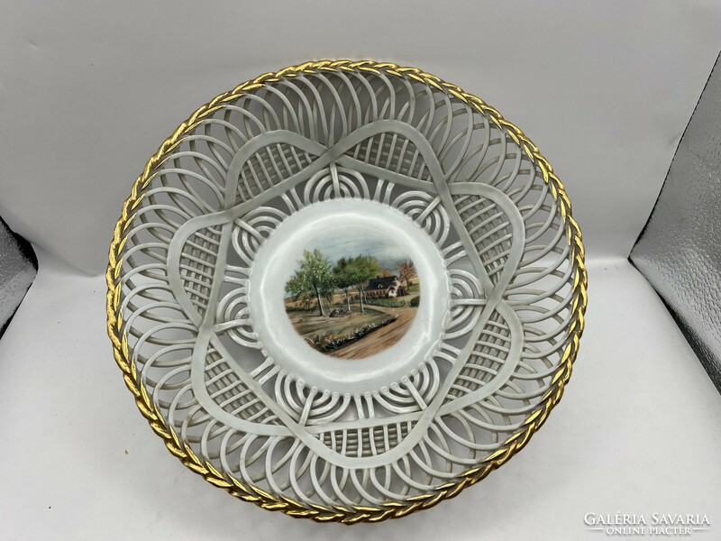 Porfin Cluj openwork porcelain dish, 21 x 5 cm. 5024