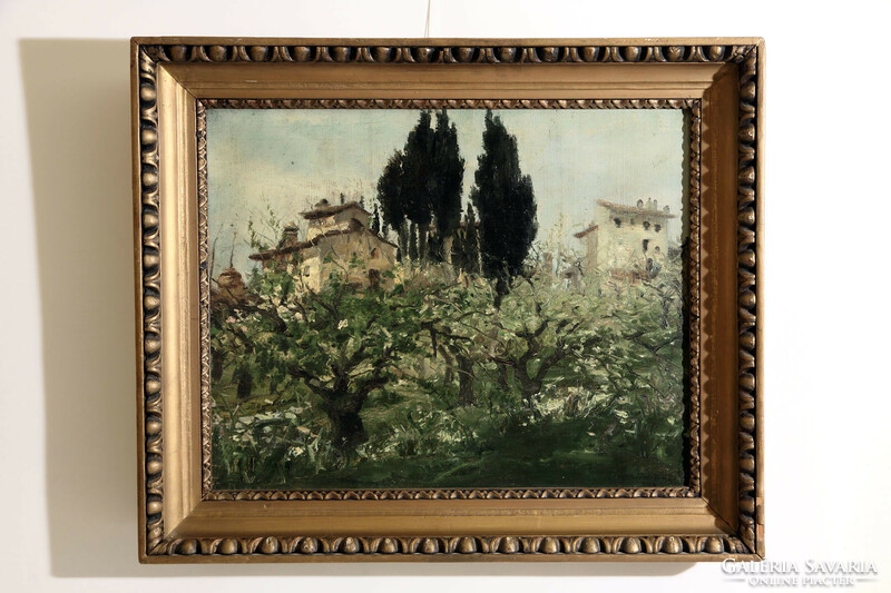 József Gy. Sándor (1887-1936) - Italian landscape | 1928. Munkácsy guild 1936. Benczúr company national salon