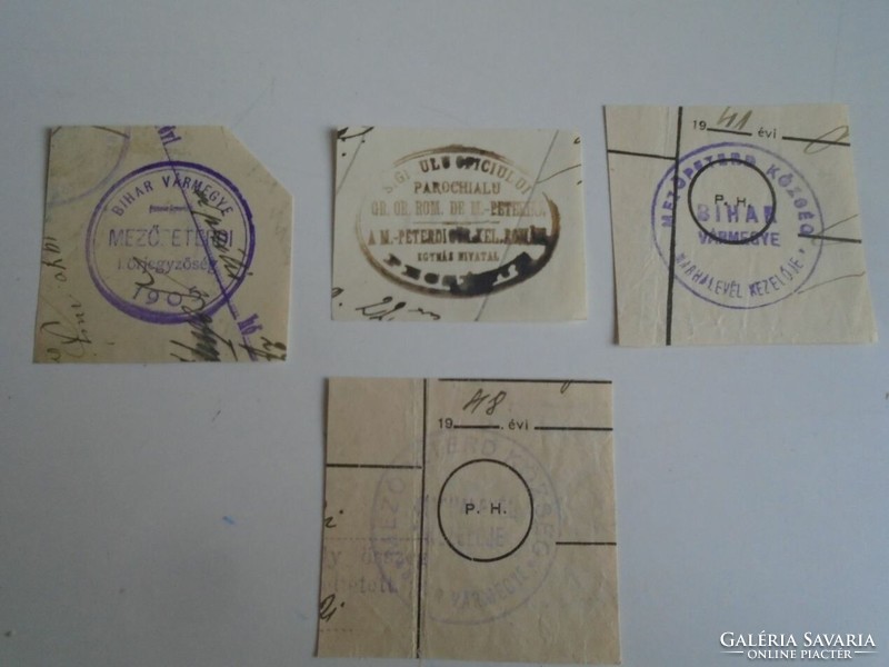 D202510 Mezőpeterd (Bihar etc.) old stamp impressions 4 pcs. About 1900-1950's