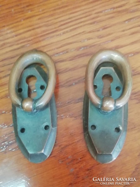 Antique copper handle, drawer handle, 2 pcs