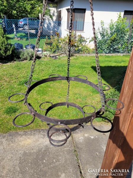 Large iron hanging candlestick, candle holder chandelier, flower stand...