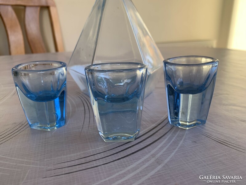 Art deco blue liqueur set flawless!