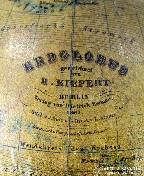 From 1880! Nearly 150-year-old antique globe!