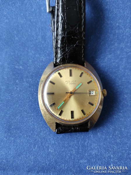 Poljot wristwatch with 10 micron gold coating