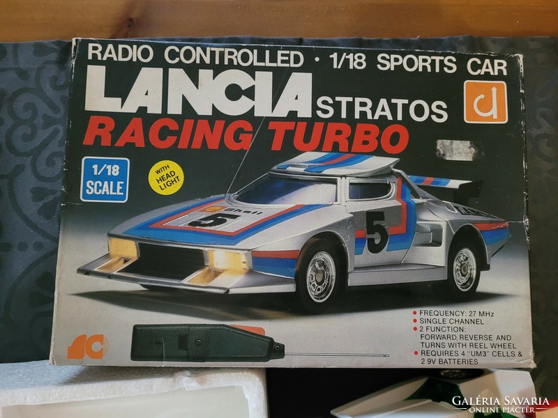 Retro lancia stratos remote control car, in its own box.