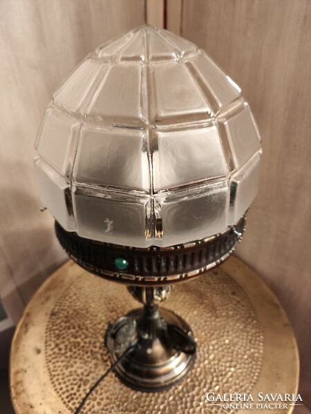 Secessionist-art deco eclectic table lamp