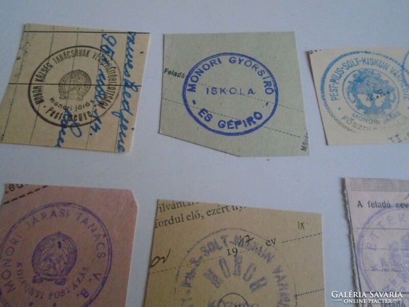 D202514 MONOR  régi bélyegző-lenyomatok   20 db.   kb 1900-1950's