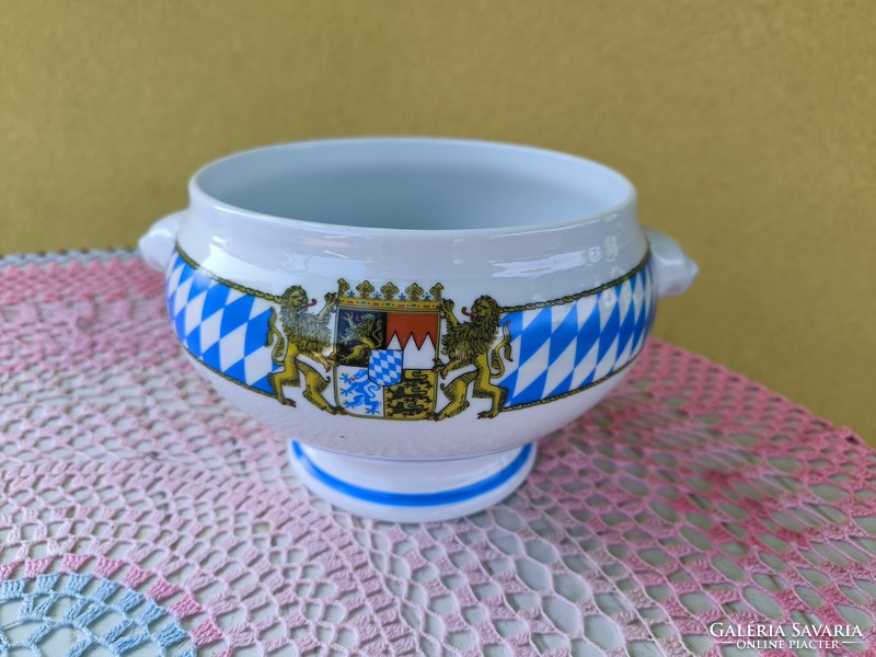 German porcelain, Bavarian coat of arms bowl, centerpiece for sale!