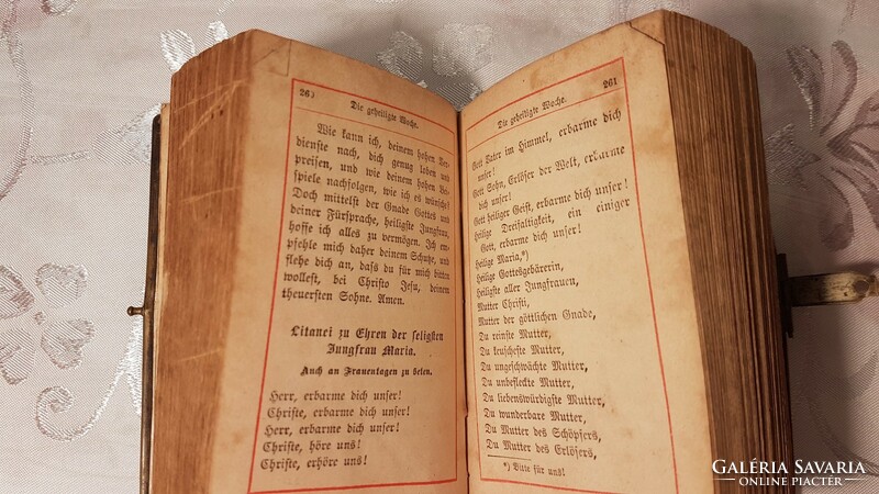1889 Német nyelvű, kapcsos áhitatos könyv