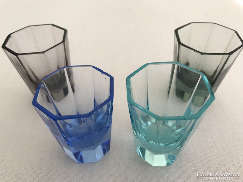 Colorful, peeled liqueur glasses, 5.5 cm high