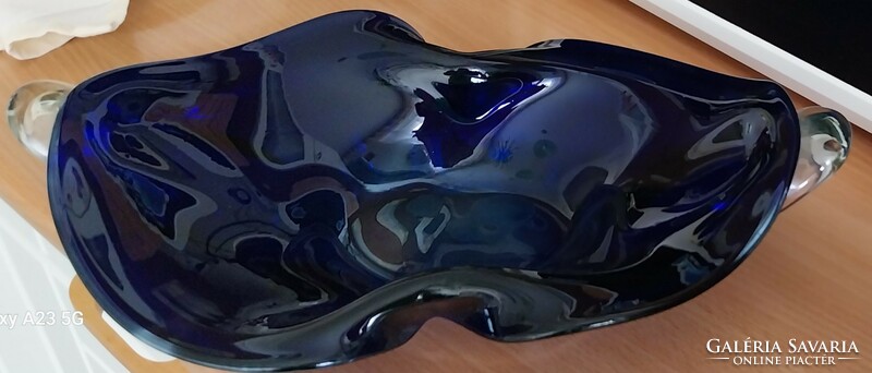 Beautiful thick glass serving tray, centerpiece.
