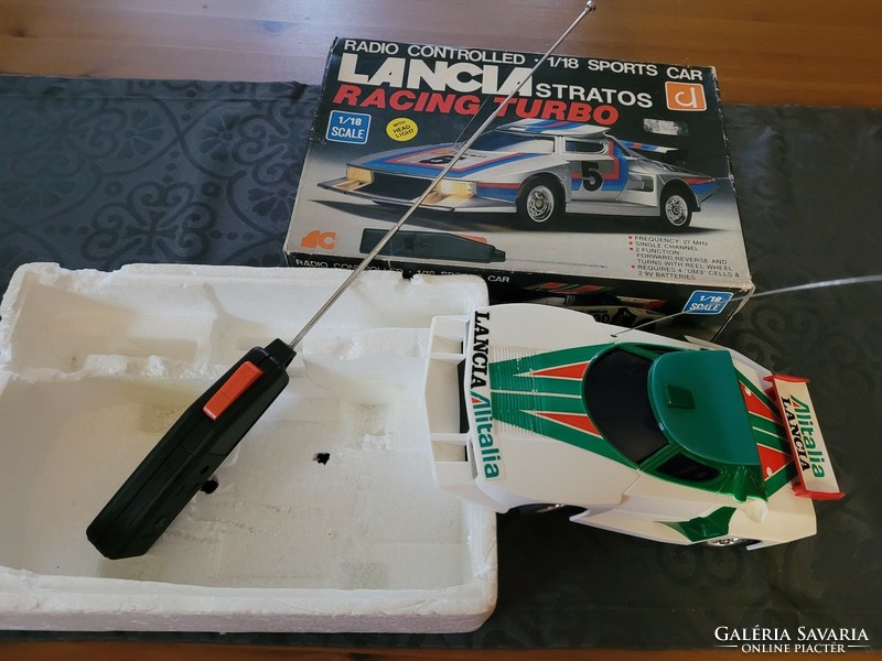 Retro lancia stratos remote control car, in its own box.