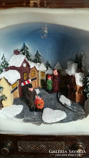 Karácsonyi világító falu, dioráma