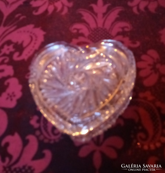 Heart-shaped crystal, accessory holder 8x7x2 cm xx