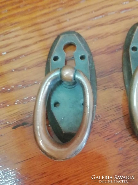 Antique copper handle, drawer handle, 2 pcs