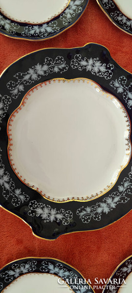 Zsolnay porcelain pompadour ii. Cookie-sandwich set of 7 pieces