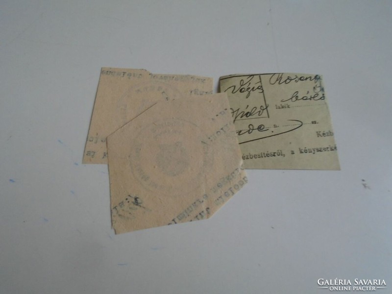 D202506 MENDE   régi bélyegző-lenyomatok   3 db.   kb 1900-1950's
