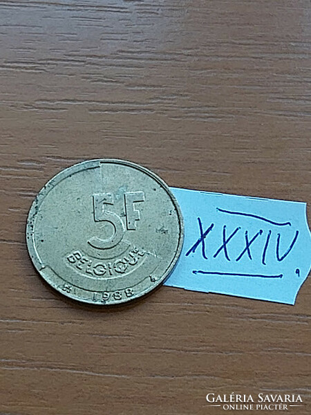 Belgium belgique 5 francs 1988 xxxiv