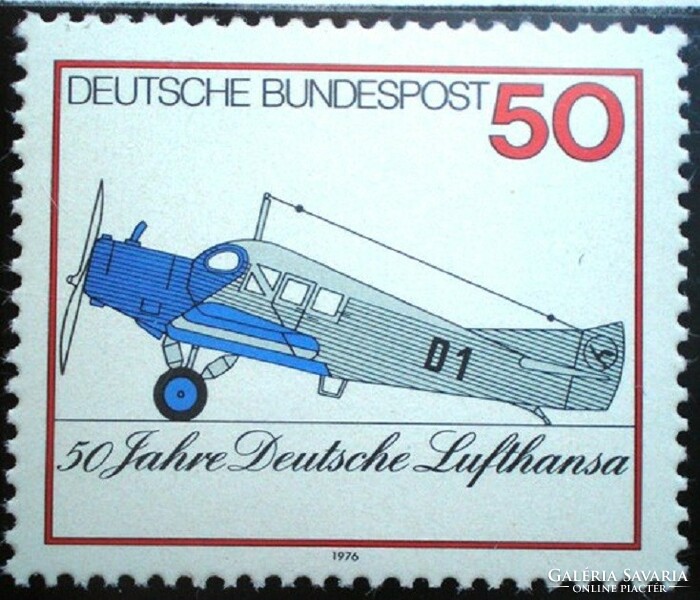 N878 / Germany 1976 Lufthansa stamp postal clerk