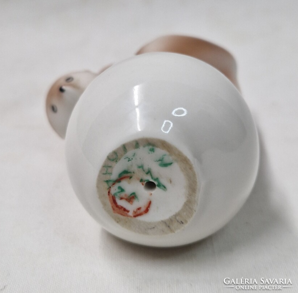 Hollóházi porcelán Cirkuszi medve vagy maci figura hibátlan állapotban  9 cm