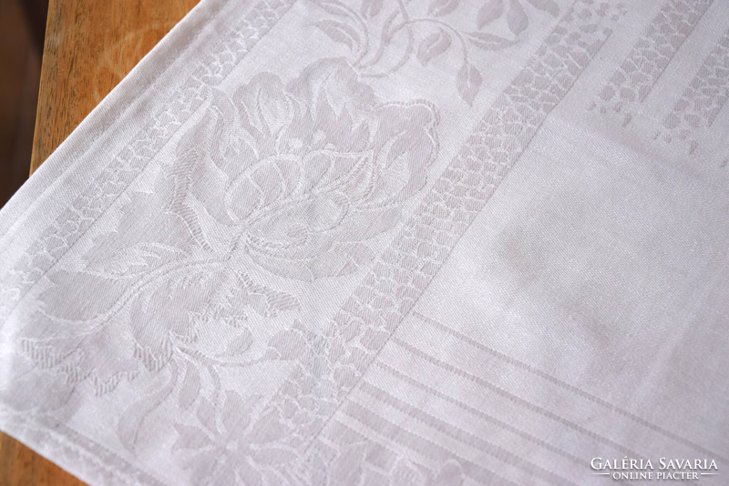 Old antique 2 piece art deco damask napkin set towel, never used 102 x 50