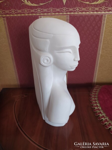 Árpád Világhy - female bust applied arts sculpture, flawless, marked 20 cm