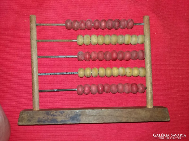 Antique wooden bead counter abacus logic skill development counting 21 x 15 cm according to pictures