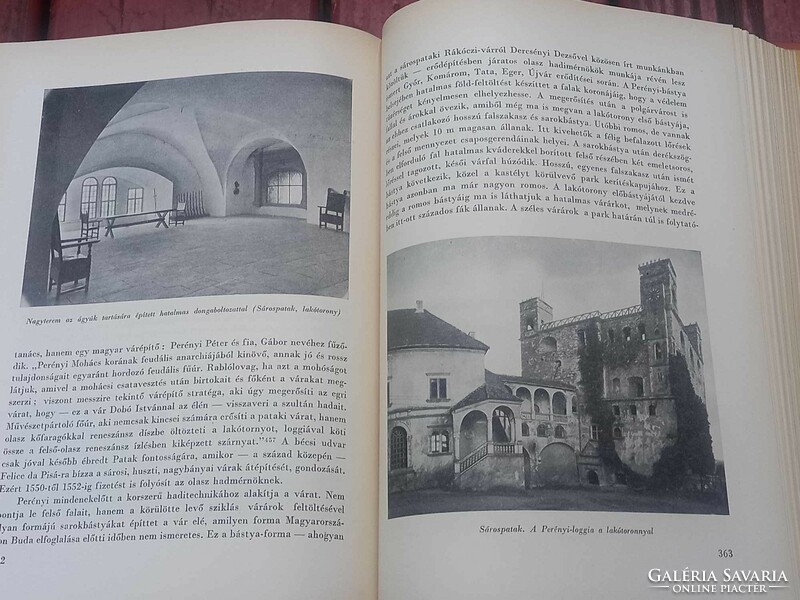 Épitészeti szakkönyv: Gerő László - Magyarországi várépitészet  (1955) Ikonikus  - Gyűjtői Darab!