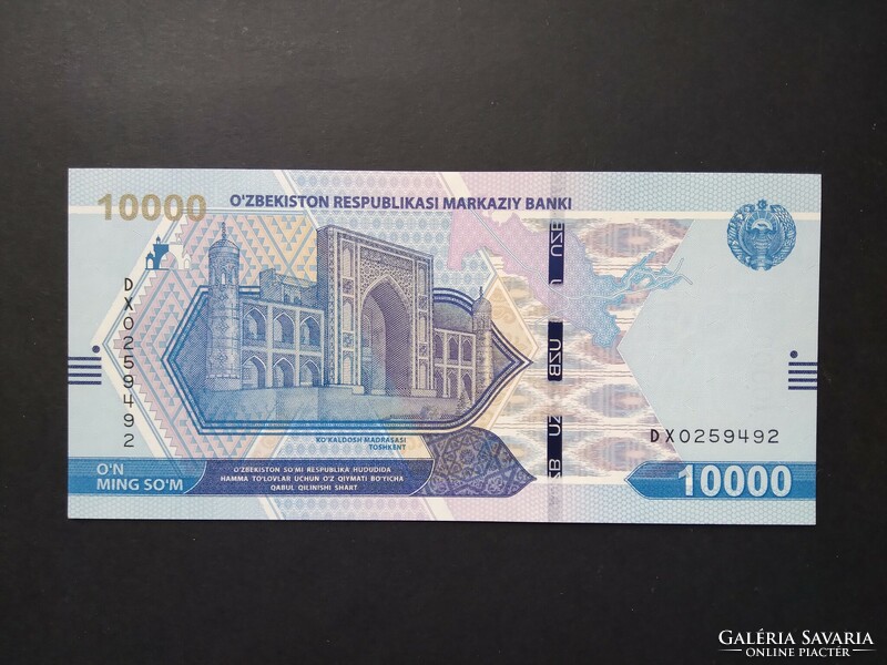 Uzbekistan 10000 som 2021 unc