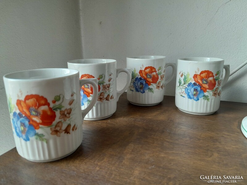 4 Zsolnay poppy glasses from the 20s-30s