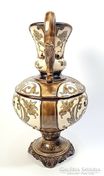 Gyönyörű, antik majolika váza