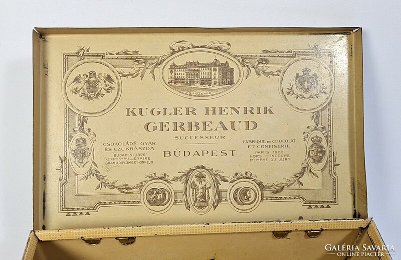 Gerbeaud / henrik kugler - antique metal box / rarer piece!