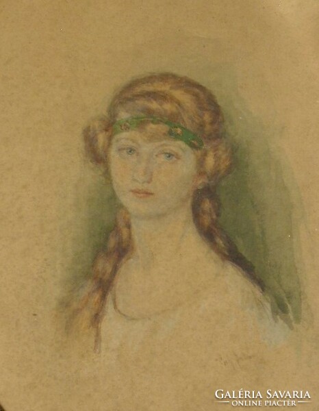 Csík Jolán (1887-) : Lány portré