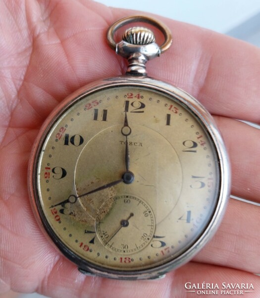 Vintage tosca silver pocket watch