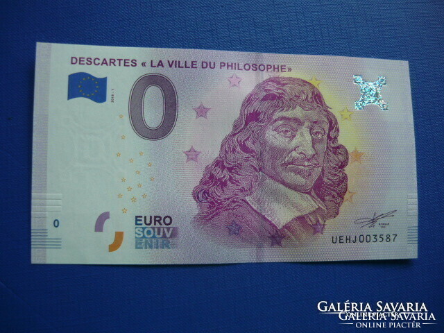 France 0 euros 2018 descartes! Rare memory paper money! Unc!
