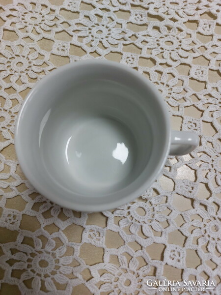 Old Zsolnay porcelain large red polka dot retro tea cup, mug