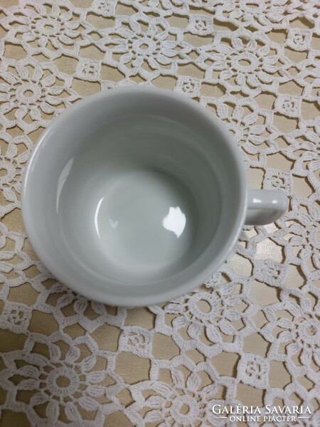 Régi Zsolnay porcelán nagy piros pöttyös retro teás csésze, bögre