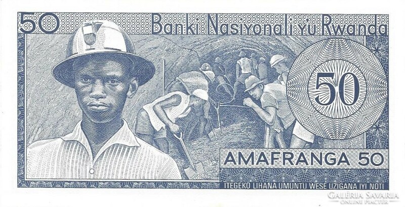 50 frank francs 1976 Ruanda UNC