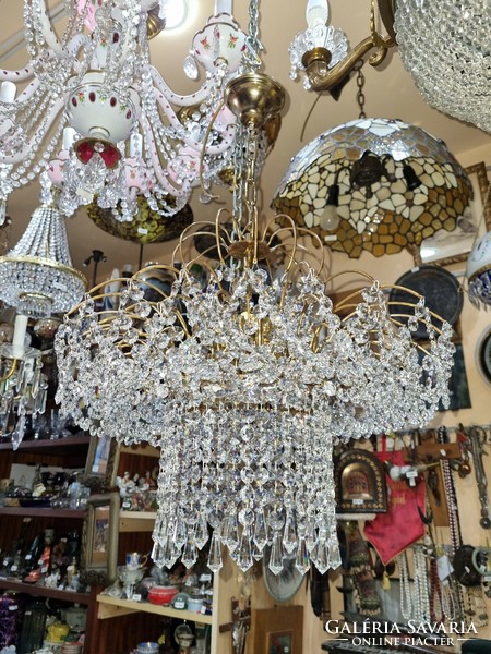 Crystal basket chandelier