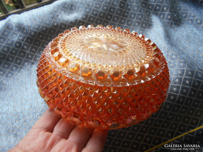 Fenton carnival iridescent round molded glass bowl, seller
